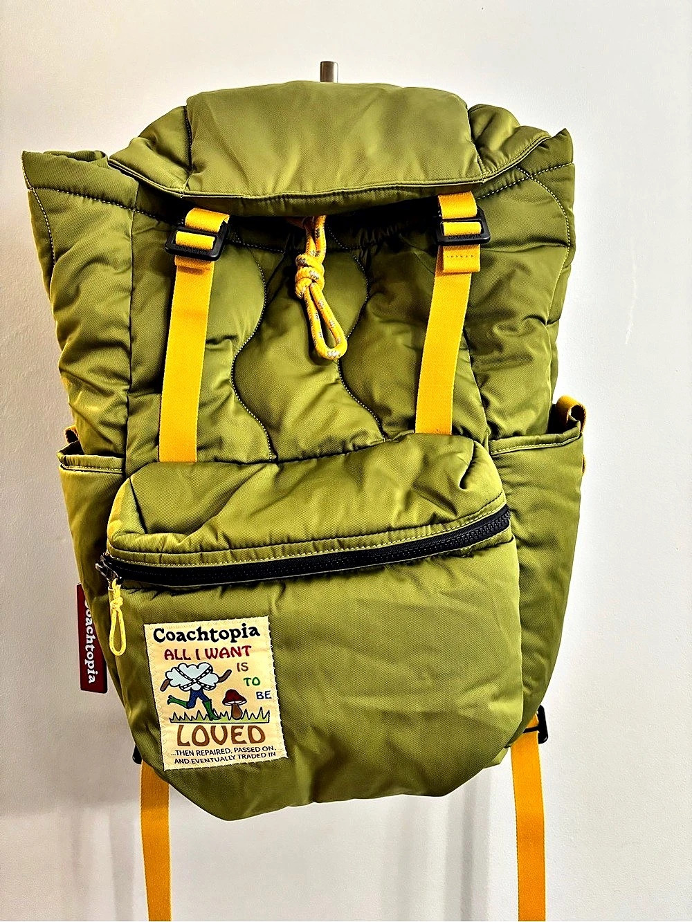 Coach Coachtopia Loop Backpack Green & Yellow